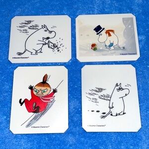 NWT MOOMIN Characters.  Set of 4 coasters.